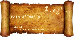 Pala Ádám névjegykártya