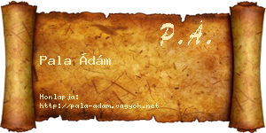 Pala Ádám névjegykártya